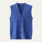 Men's Button Down Knit Sweater Vest | Sophisticated Layering Essential