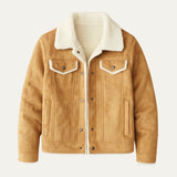 Men's Fleece Lined Suede Leather Jacket | Ultimate Winter Warmth & Classic Style