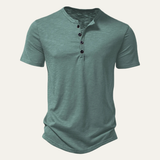 Men's Breathable Henley Collar T-Shirt | Comfortable Summer Style