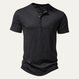 Men's Breathable Henley Collar T-Shirt | Comfortable Summer Style
