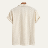 Men's Jacquard Textured Polo Shirt | Sophisticated Comfort