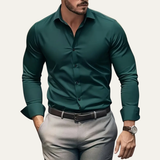 Men's Casual Button Down Shirt | Slim Fit Stretch Comfort