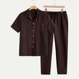Men's Bordeaux Summer Set | Relaxed Comfort & Effortless Style
