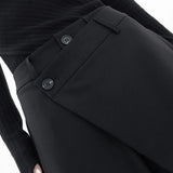 Baggy Trousers with Asymmetric Waistband | Relaxed Fit, Modern Style