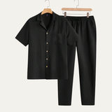 Men's Bordeaux Summer Set | Relaxed Comfort & Effortless Style