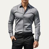 Men's Casual Button Down Shirt | Slim Fit Stretch Comfort
