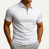 Men's Short Sleeve Zip Polo | Ultimate Comfort & Casual Style