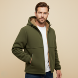 Men's Fleece Lined Hooded Winter Jacket | Warm Comfort, Classic Style