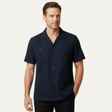 Cuban Collar Linen Shirt for Men | Lightweight, Vintage-Inspired Style