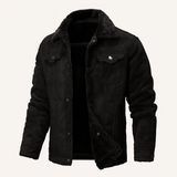 Men's Fleece Lined Suede Leather Jacket | Ultimate Winter Warmth & Classic Style