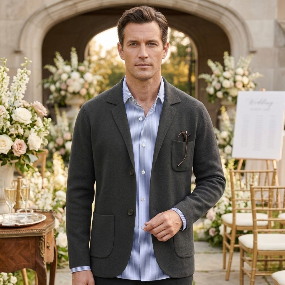 Summer Wedding Blazer Men | Lightweight Linen Elegance
