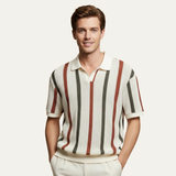Men's Vintage Striped Polo | Classic Italian Style