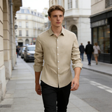 Men's Linen Cotton Button Down Shirt | Elegant Summer Style