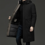 Men's Long Hooded Winter Coat – Full Length Warm Overcoat