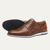 Men's Oxford Leather Sneakers | Casual Comfort, Two-Tone Style
