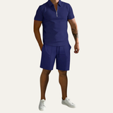 Men's Polo Shirt and Shorts Set | Summer Casual Comfort