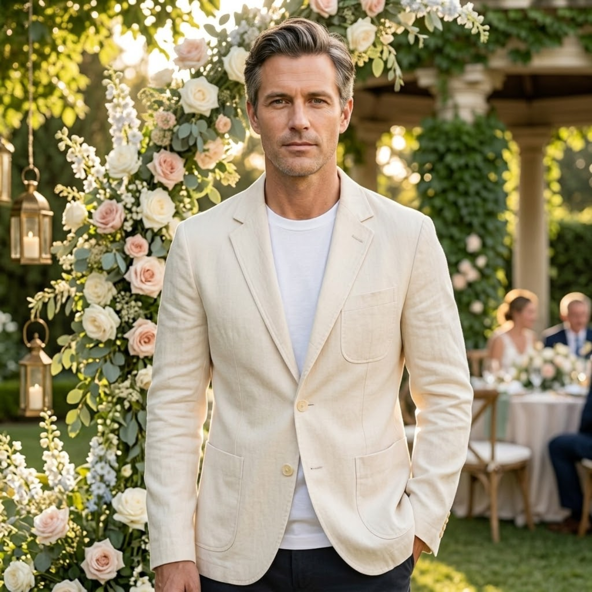 Men's Linen Summer Blazer | Breathable Elegance for Weddings