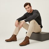 Men's Leather Ankle Boots | Durable Combat Style