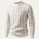 Men's Geometric Pattern Sweater | Warm & Stylish Winter Essential