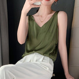 Draped Satin Tank Top | Luxurious Flow, Timeless Elegance