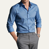 Men's Casual Button Down Shirt | Slim Fit Stretch Comfort