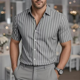 Men's Striped Summer Shirt | Breathable, Casual Style