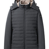 Men's Padded Hooded Coat – Insulated Winter Outerwear for Daily Wear