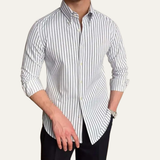 Men's Retro Button Down Striped Shirt | Classic Vintage Style