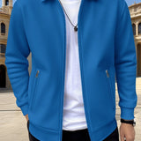 Men's Textured Zip Jacket – Lightweight Modern Casual Layer