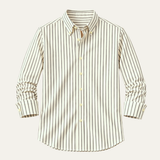 Men's Business Shirt | Professional Contrast Stripe Style