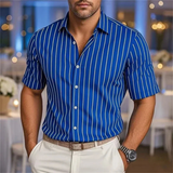 Men's Striped Summer Shirt | Breathable, Casual Style