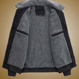 Men's Ribbed Fleece-Lined Jacket – Textured Warm Layering Style