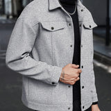 Men's Snap Button Jacket – Modern Casual Lightweight Overshirt