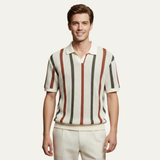 Men's Vintage Striped Polo | Classic Italian Style