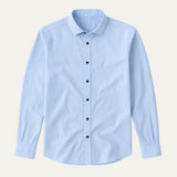 Men's Linen Shirt | Tailored Comfort with Contrast Button Style
