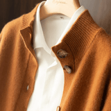 Women's Button Cardigan | Luxurious Knit with Structured Elegance