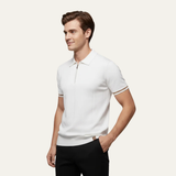Men's Short Sleeve Zip Polo | Premium Comfort & Refined Style