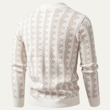 Men's Geometric Pattern Sweater | Warm & Stylish Winter Essential