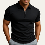 Men's Short Sleeve Zip Polo | Ultimate Comfort & Casual Style