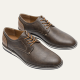 Men's Oxford Leather Sneakers | Casual Comfort, Two-Tone Style