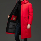 Men's Long Hooded Winter Coat – Full Length Warm Overcoat