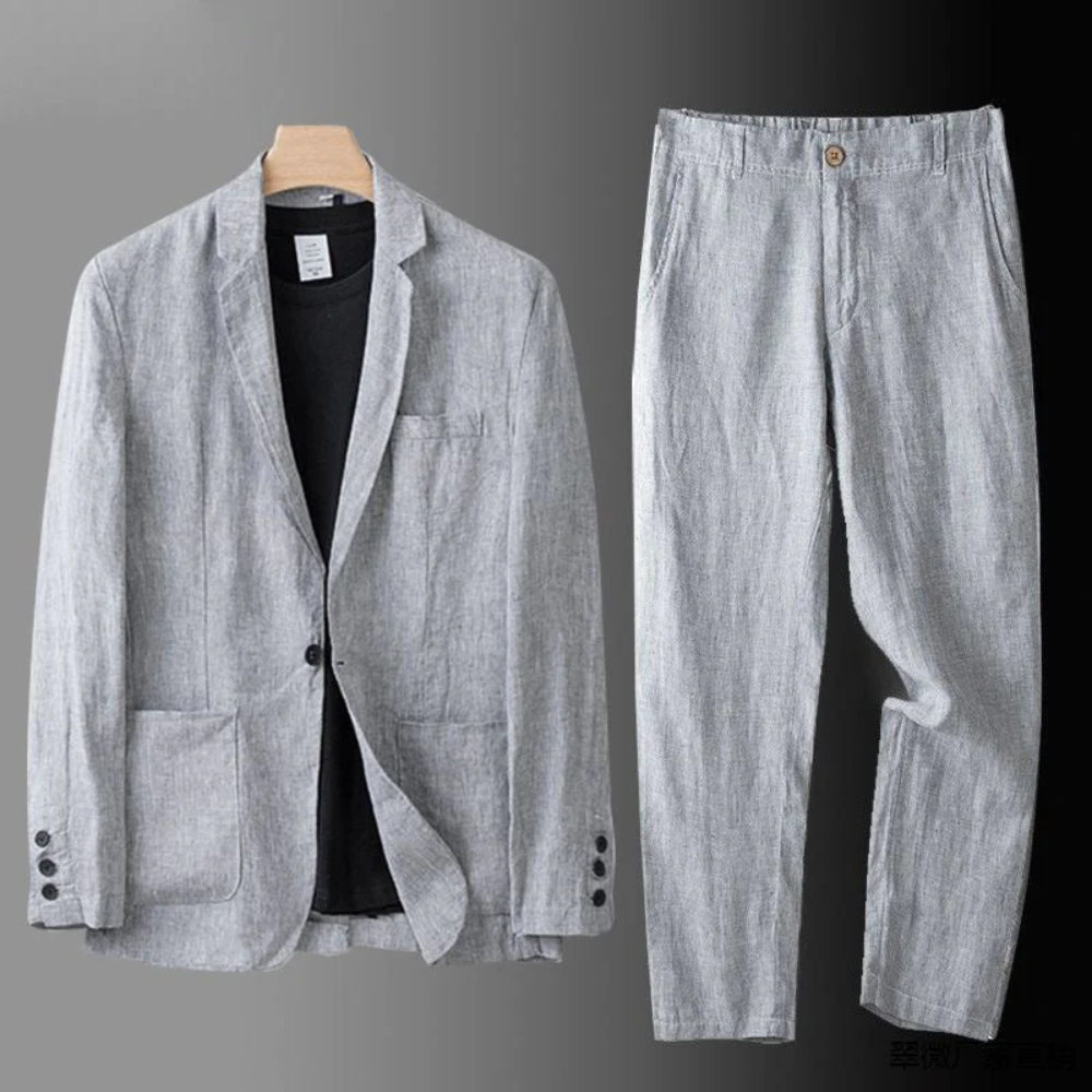 Men's Cardigan and Trousers Set – Matching 2 Piece Knitted Outfit