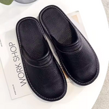 Men's Leather House Shoes Slip On Clogs | Elegant Winter Comfort