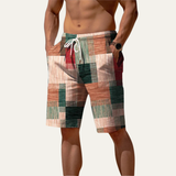Men's Drawstring Summer Shorts | Casual Comfort, Checked Style