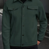 Men's Snap Button Jacket – Modern Casual Lightweight Overshirt