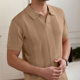 Men's Short Sleeve Knitted Polo Shirt | Casual Comfort & Trendy Style