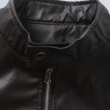 Men's Moto Style Jacket – Stand Collar Casual Biker Outerwear