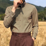 Men's Vintage Checkered Dress Shirt | Classic Comfort & Timeless Style