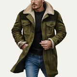 Men's Vintage Shearling Lined Winter Jacket | Classic Warmth & Timeless Style