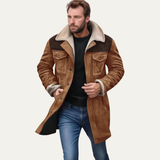 Men's Vintage Shearling Lined Winter Jacket | Classic Warmth & Timeless Style